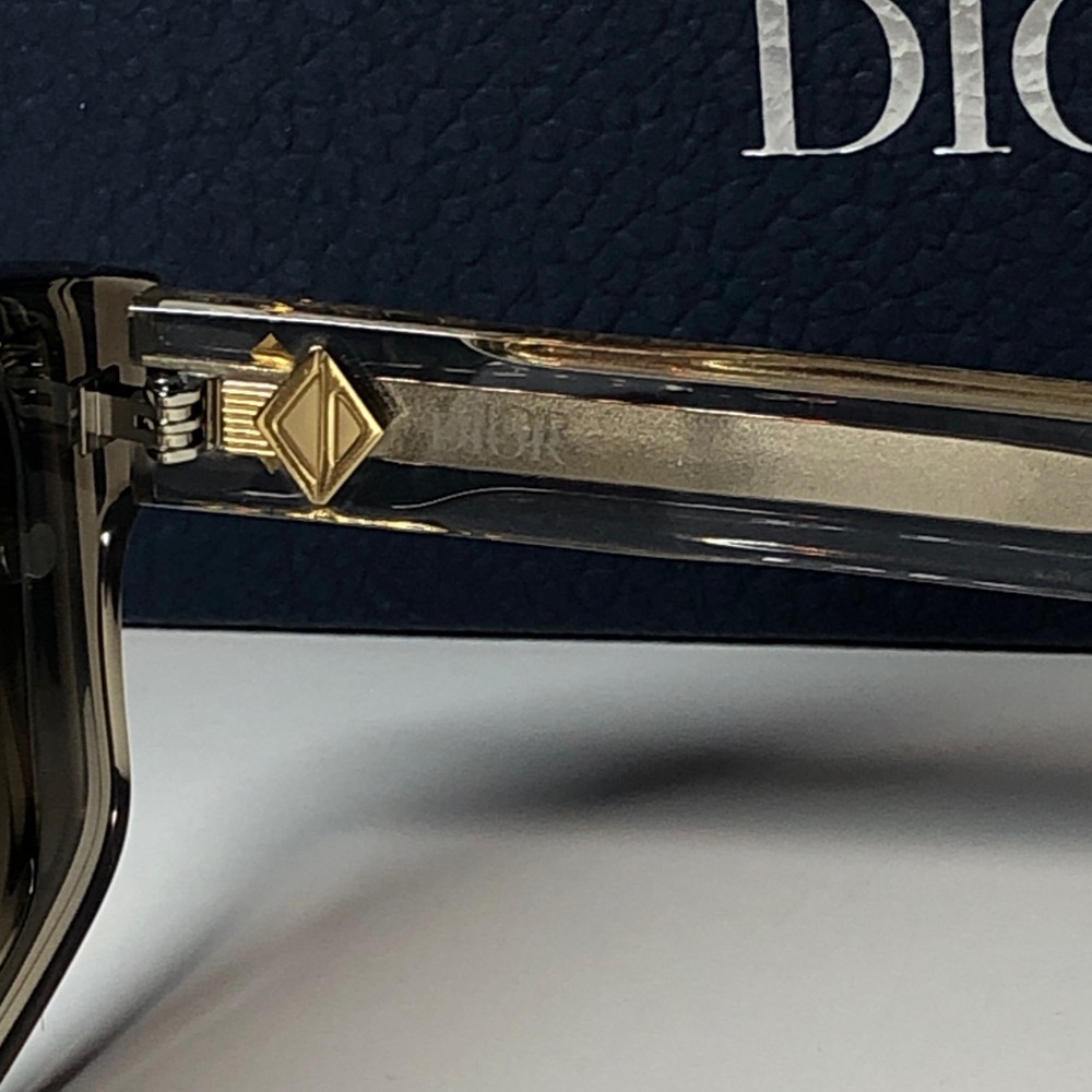 Dior CD Diamond M1U 40134U-L Men’s Mask Shield Sunglass Transparent Taupe Brown - Picture 11 of 14